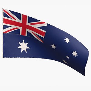 3D model australian flag australia