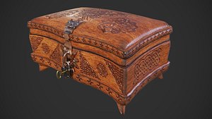 3D model Casket Lowpoly PBR 3D model