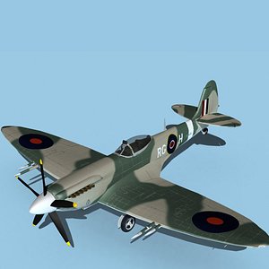 3D model Supermarine Spitfire Mk 14e V02