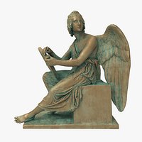 Oxided Bronze Angel 3D Model