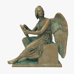 Oxided Bronze Angel 3D Model