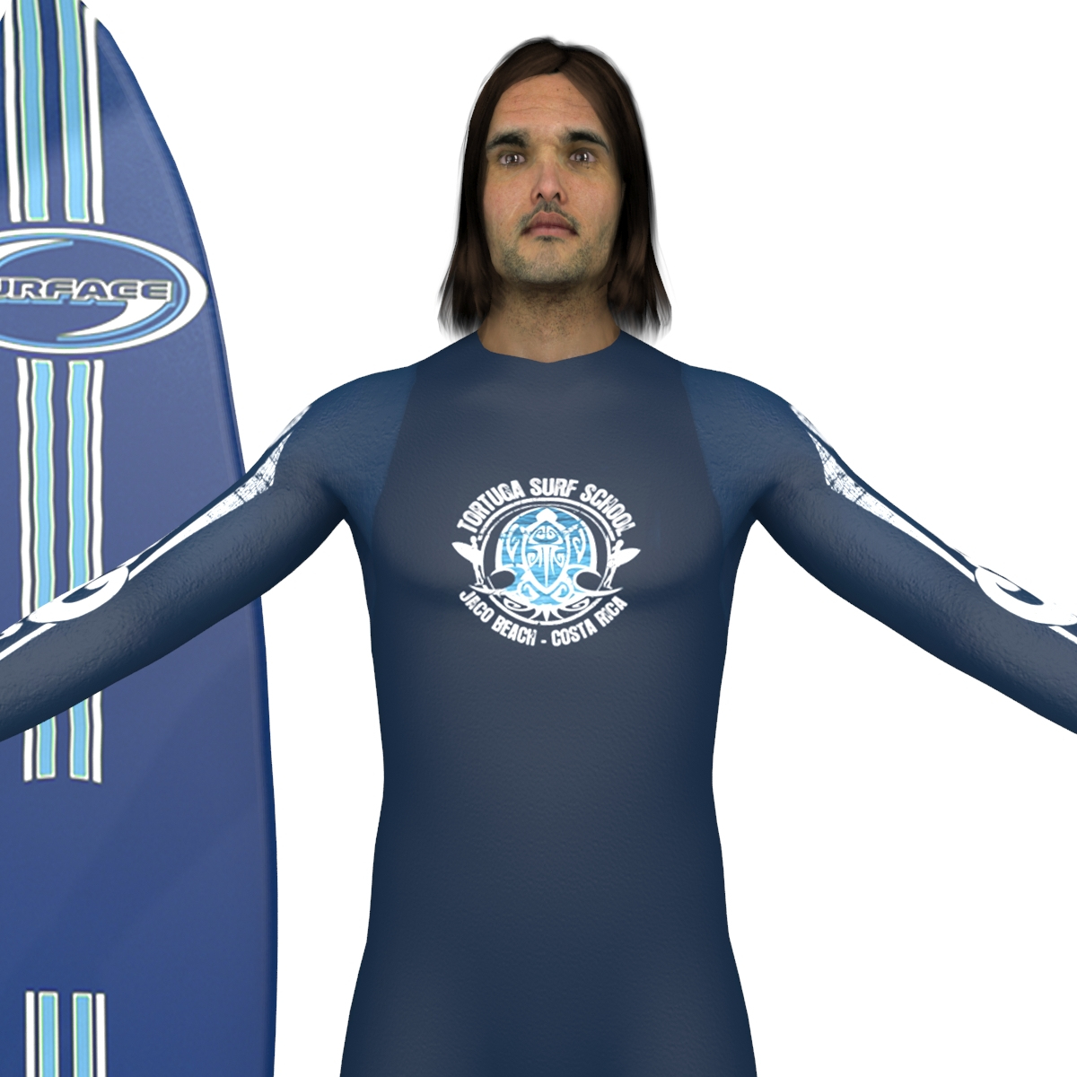 3D rigged surfer - TurboSquid 1326028