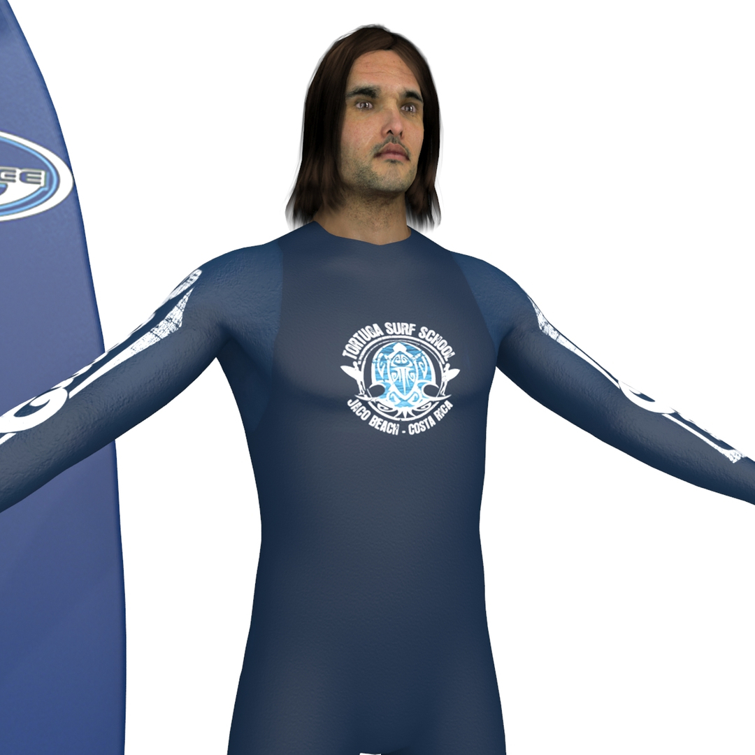 3D rigged surfer - TurboSquid 1326028