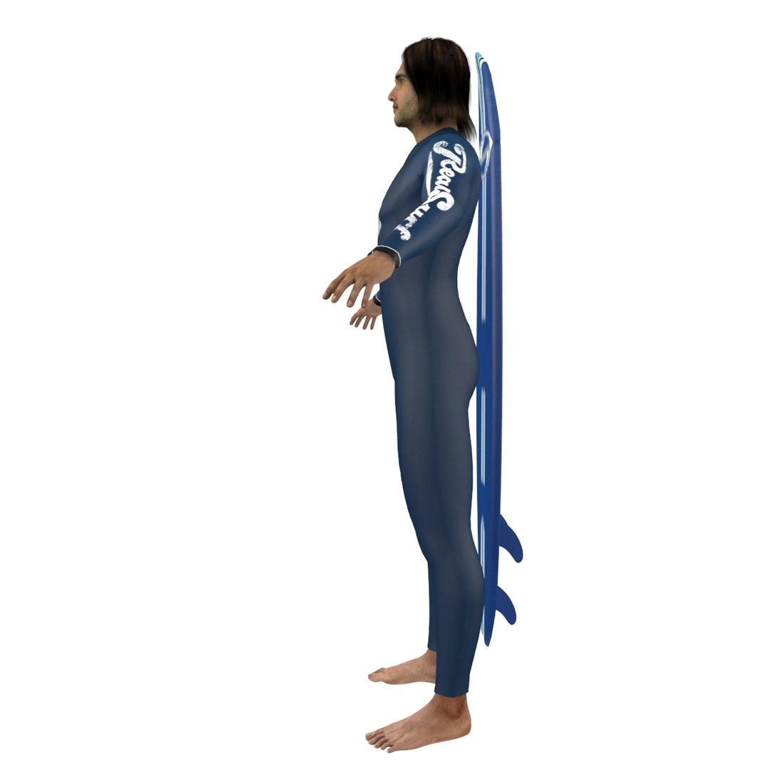 3D Rigged Surfer - TurboSquid 1326028
