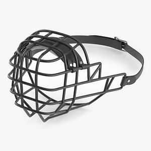 3D Cage Dog Muzzle Husky model