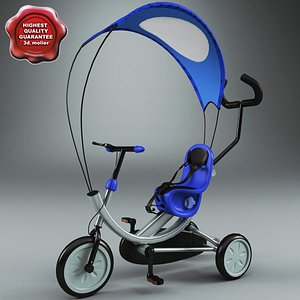 3d children tricycle v5 model