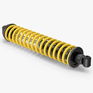 Yellow Car Shock Absorber 3D model