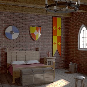 Interior of Medieval Room 3D model