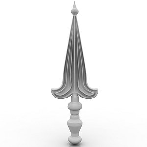 peak fence decoration 3d model