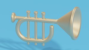 3D model Caroon Trumpet Icon