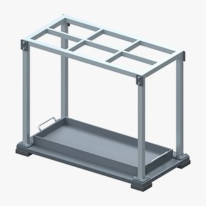 Retail Umbrella Organiser with Six Slots and Handled Drip Tray