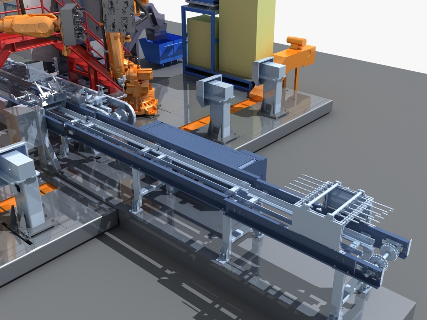 3D Industrial Equipment 27 - Automated Production Line For Lower Body ...