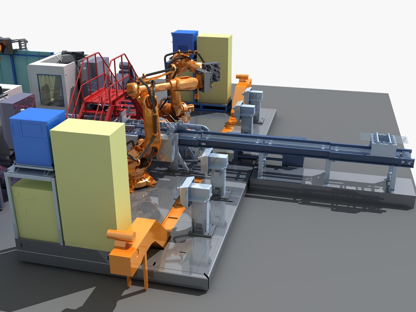 3D Industrial Equipment 27 - Automated Production Line For Lower Body ...