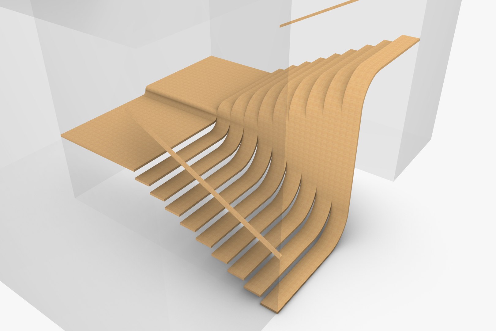 3D Smooth Wavy Staircase Model - TurboSquid 2025822