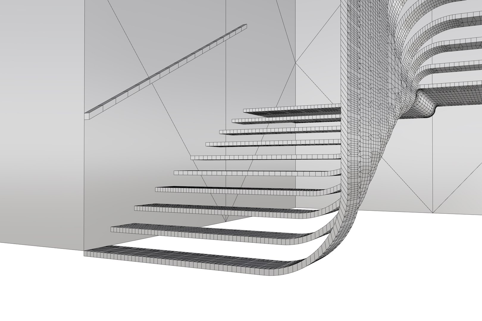 3D Smooth Wavy Staircase Model - TurboSquid 2025822