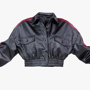 3D Stripy Leather Jacket Remastered model