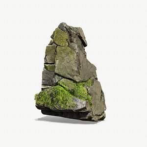 3D mossy rocks model