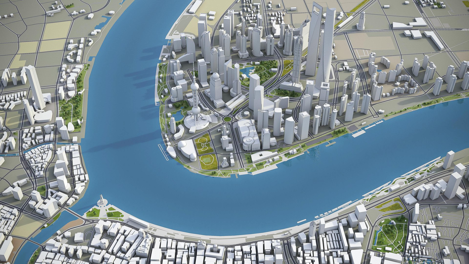 3D model shanghai urban planning - TurboSquid 1334518