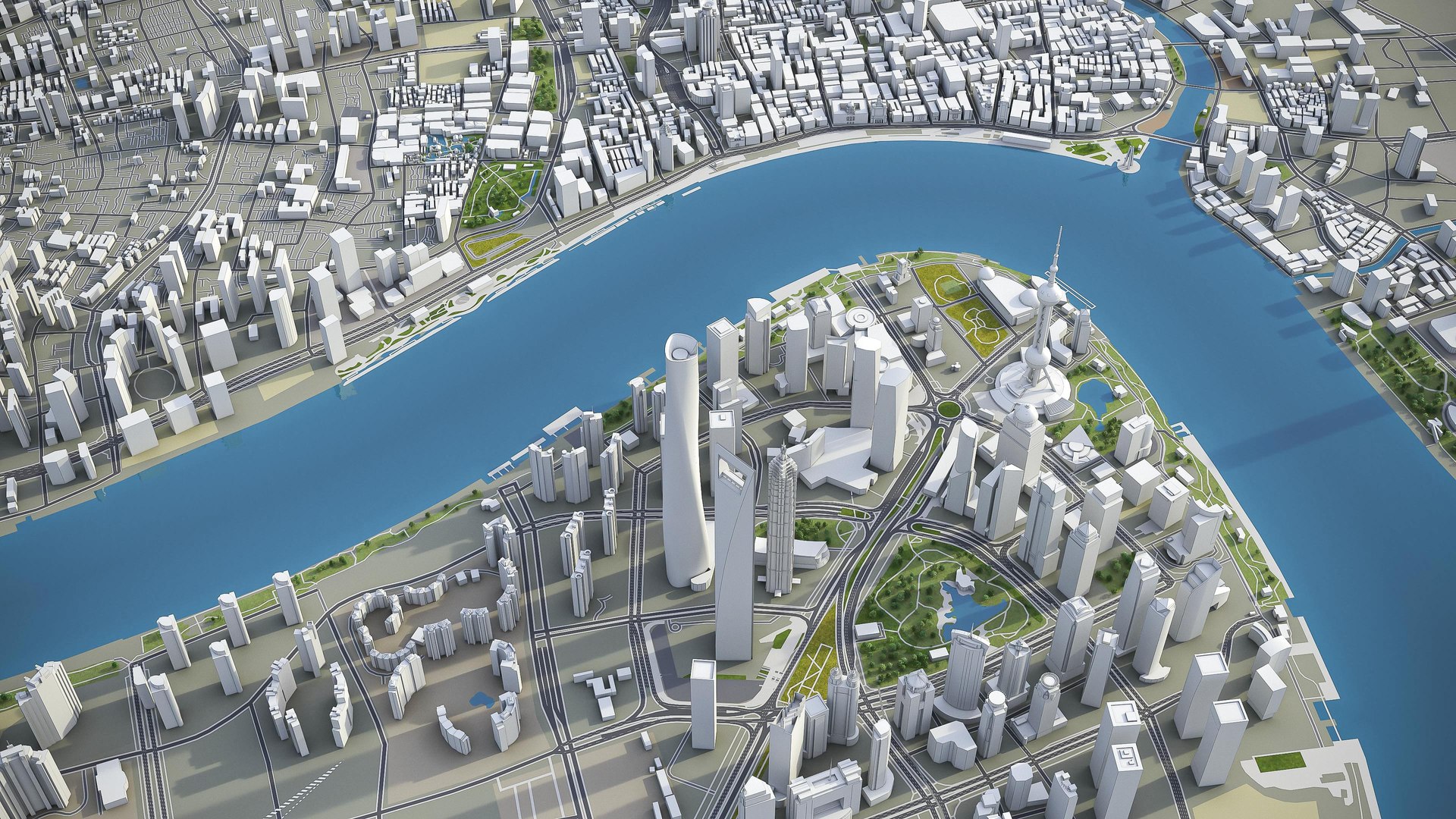 3D model shanghai urban planning - TurboSquid 1334518