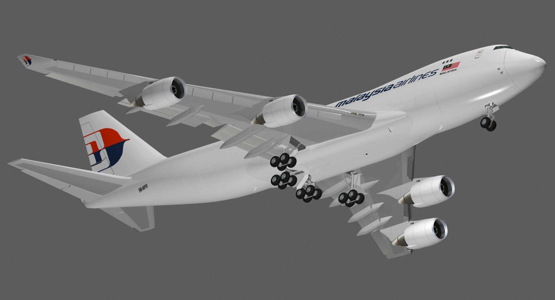 Boeing 747-400 F Maskargo 3d Model