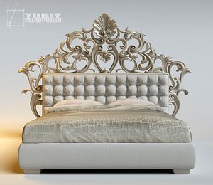 3d model carved bed