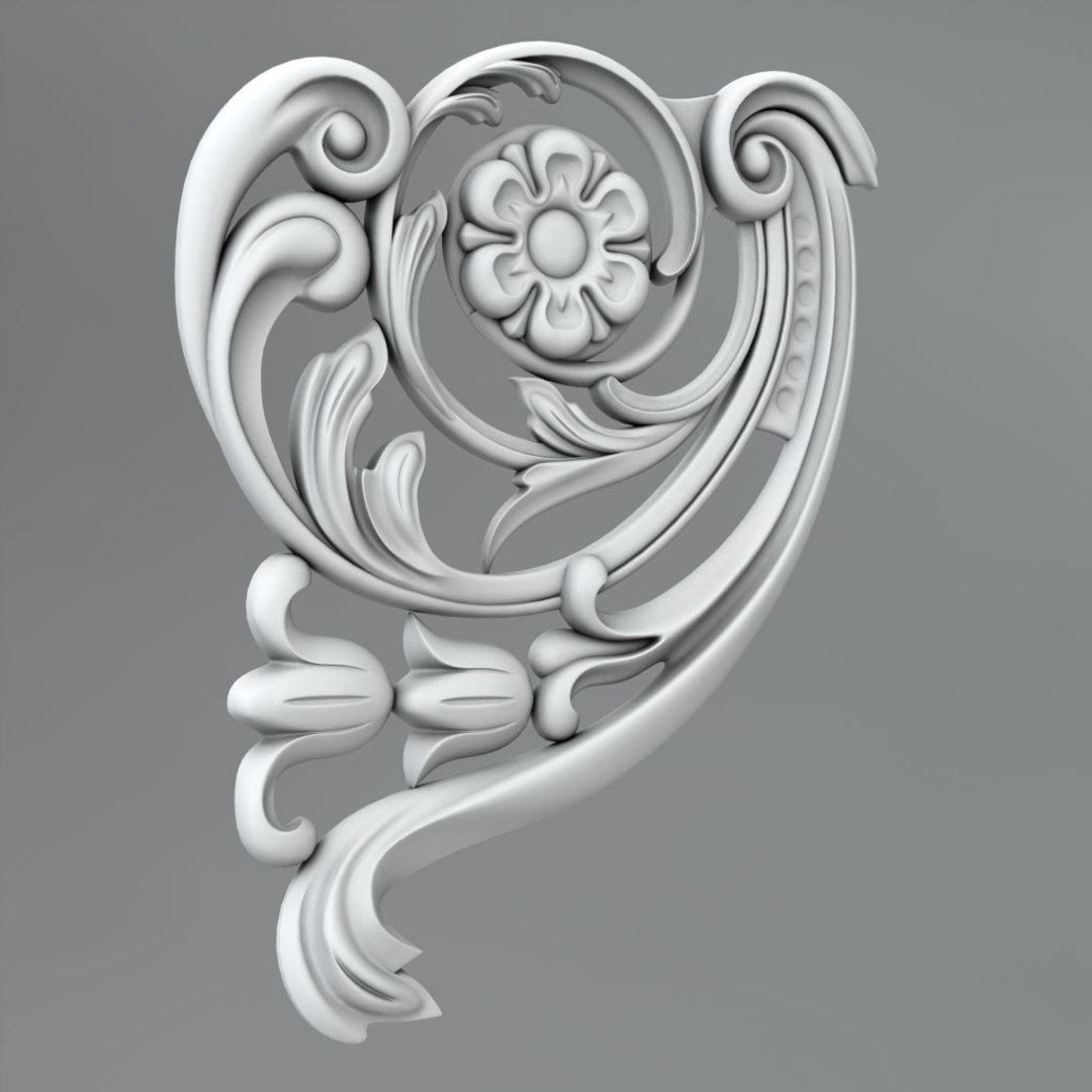 3d Classical Decoration Ornamental Model