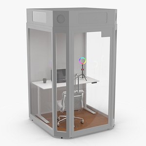 Movable Webcasting Booth 3D model