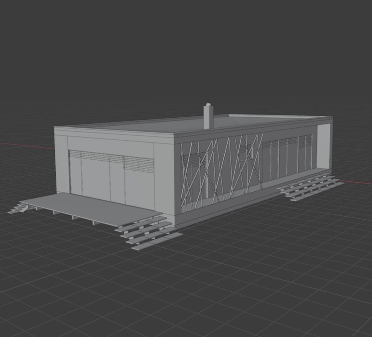 3D Model Bungalow 5 - Created With Fully Parametric Revit Families ...