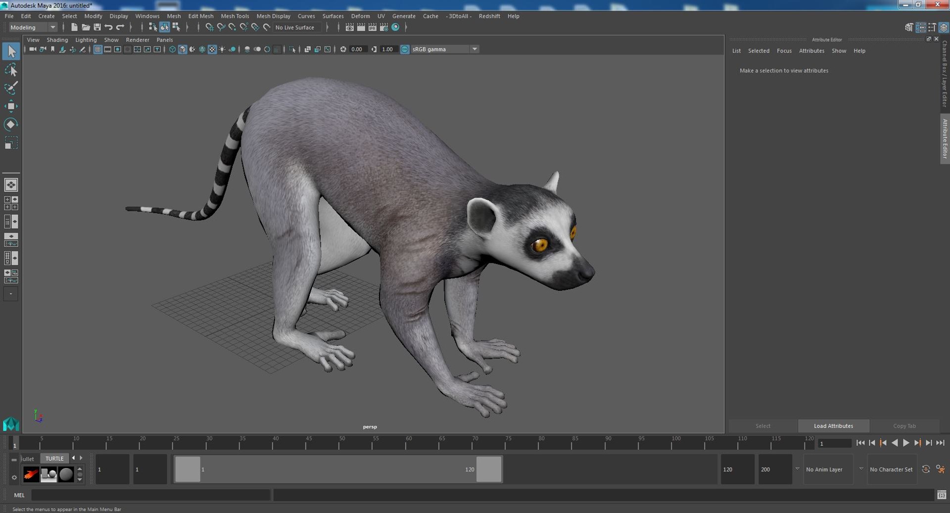 Grey Lemur Walking 3D Model - TurboSquid 2197400