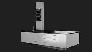 laboratory desk 3D model