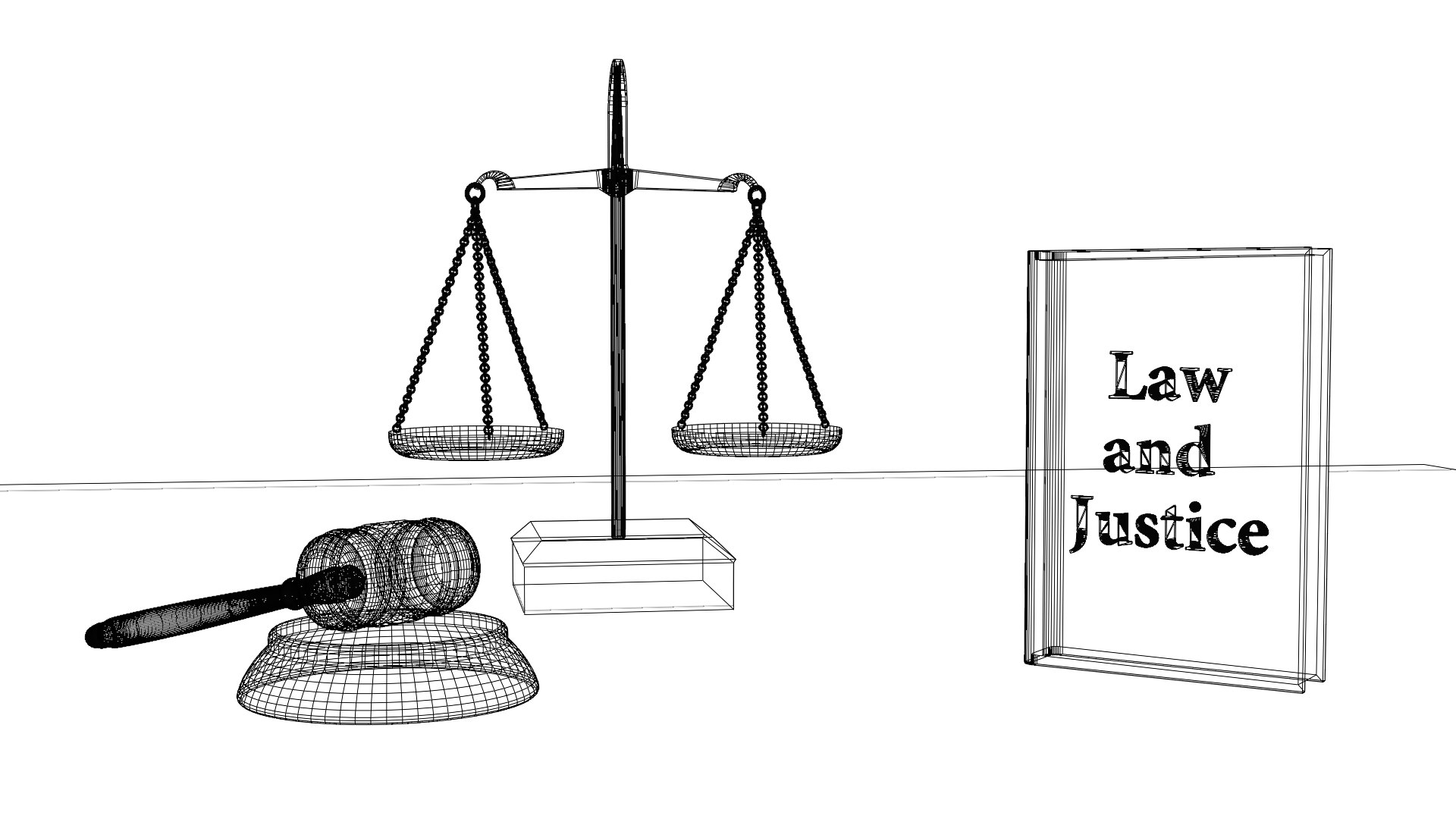 Scales Legal Gavel And Law Book Model TurboSquid 2097101