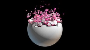 shattered fragmented sphere 3D model