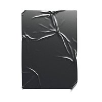 Black Wheatpaste Poster - paper crumpled glued placard