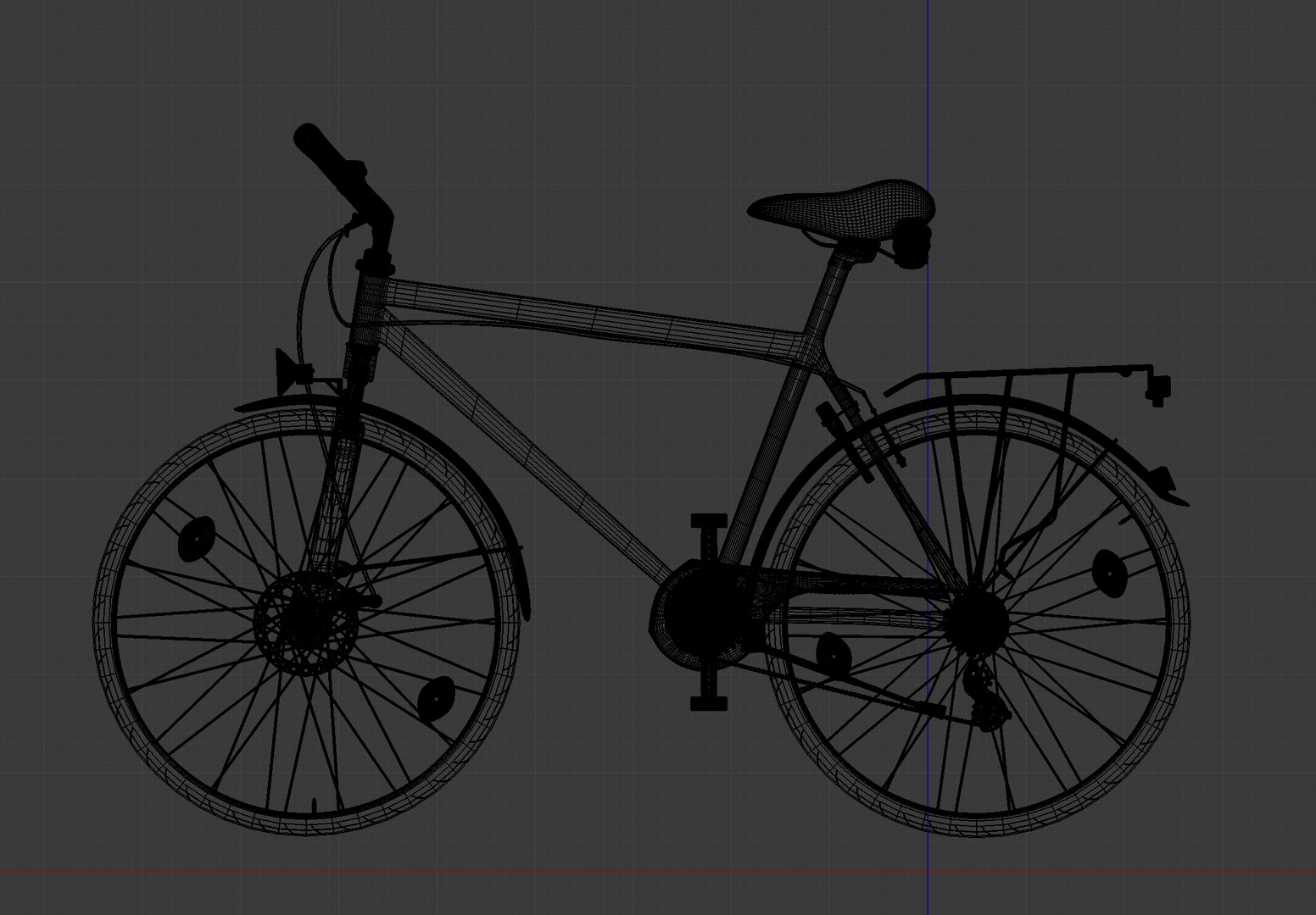 Touring bicycle cycle 3D model - TurboSquid 1404688