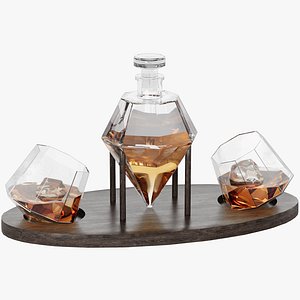 N16 Modern Whiskey Glassware with Geometric Design