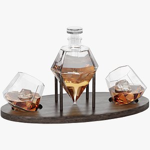 N16 Modern Whiskey Glassware with Geometric Design