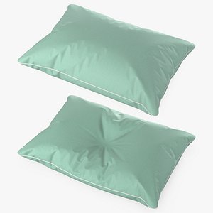 Collection Bed Pillows 2 in 1 PBR 3D model