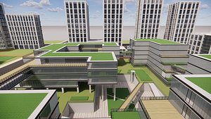 3D Modern City Block -A14