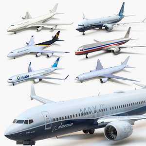 3D Boeing Airplanes Collection