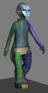 3d character piece walk guy