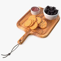 Crackers on Board with Sauce