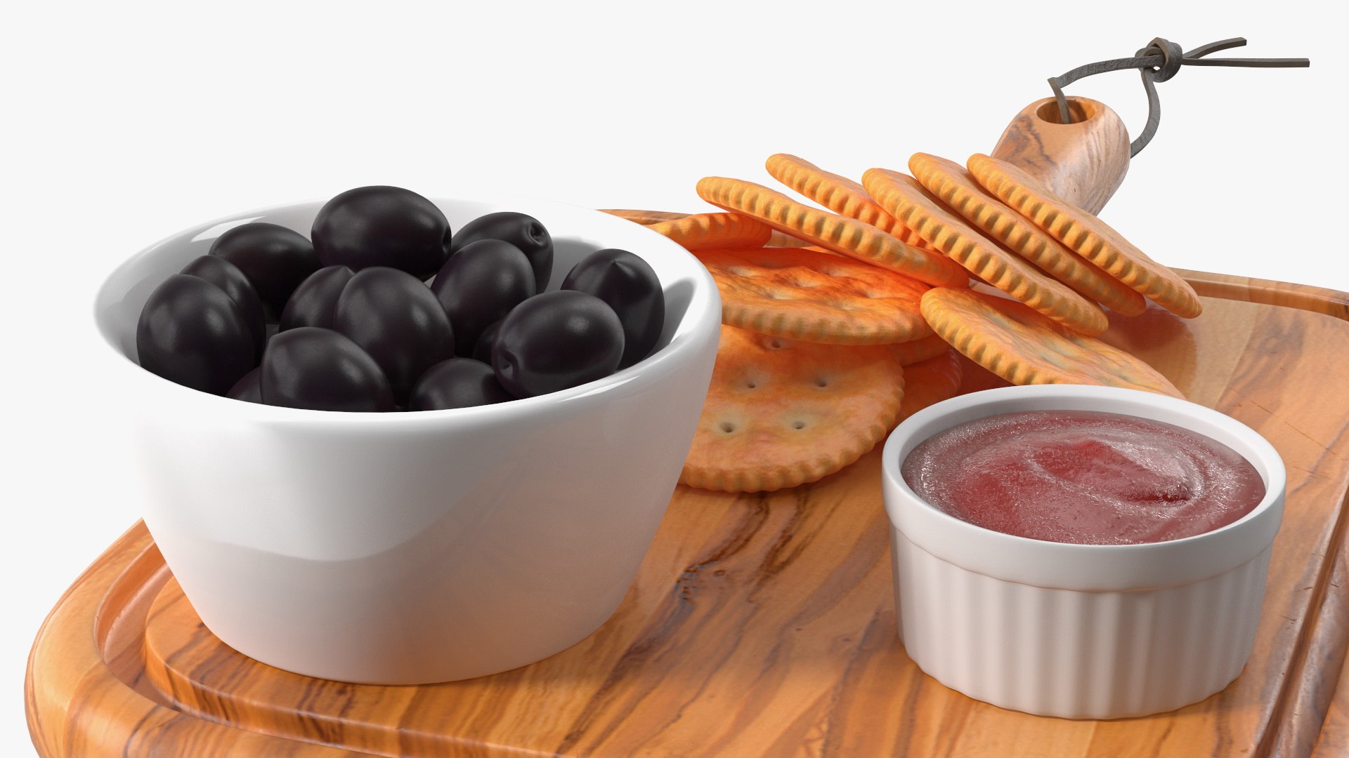 3D Model Crackers On Board With Sauce - TurboSquid 2383670