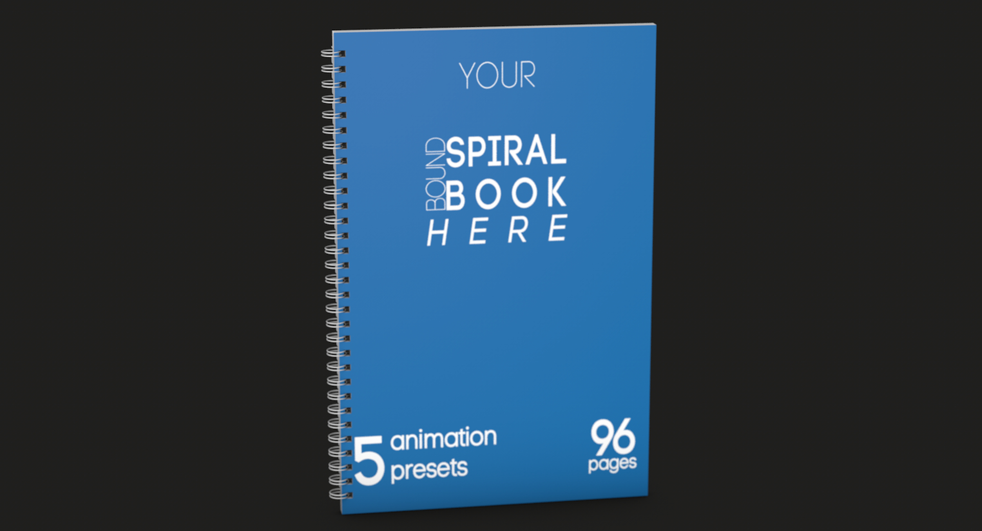 Customisable Spiral Bound Book Page C4d
