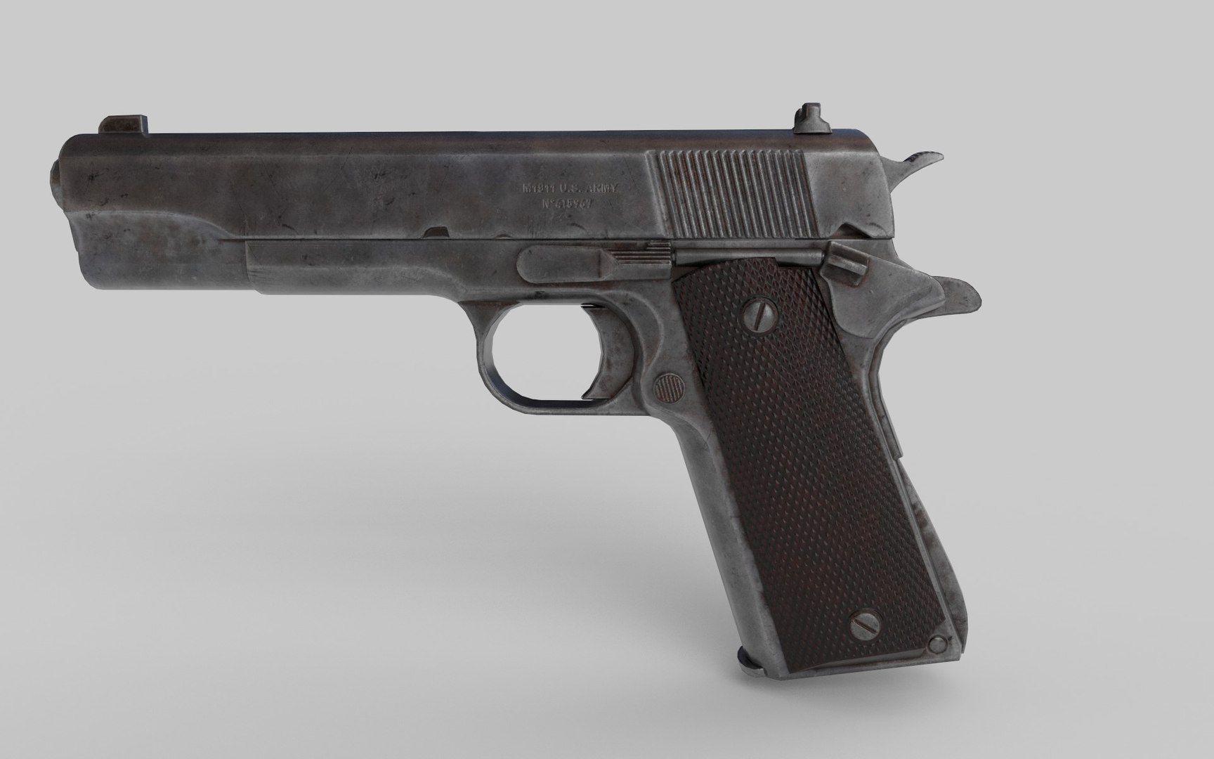 3d M1911 Pistol Low Poly Turbosquid 2119068