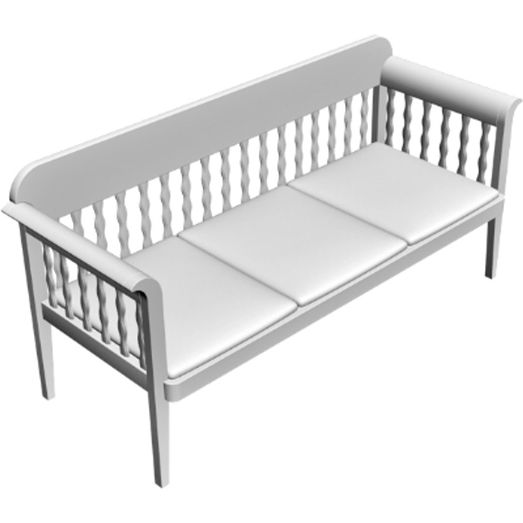 3d model bench