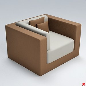 3d armchair chair model