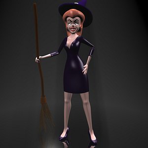 Cartoon Witch Rigged
