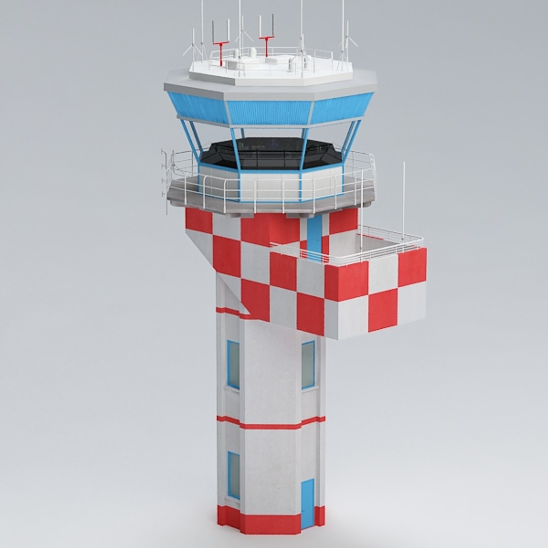 3d Airport Control Tower