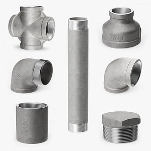 Plumbing Pipes Collection 4 3D model