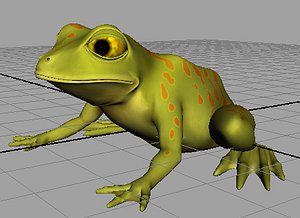 stylized frog 3d model